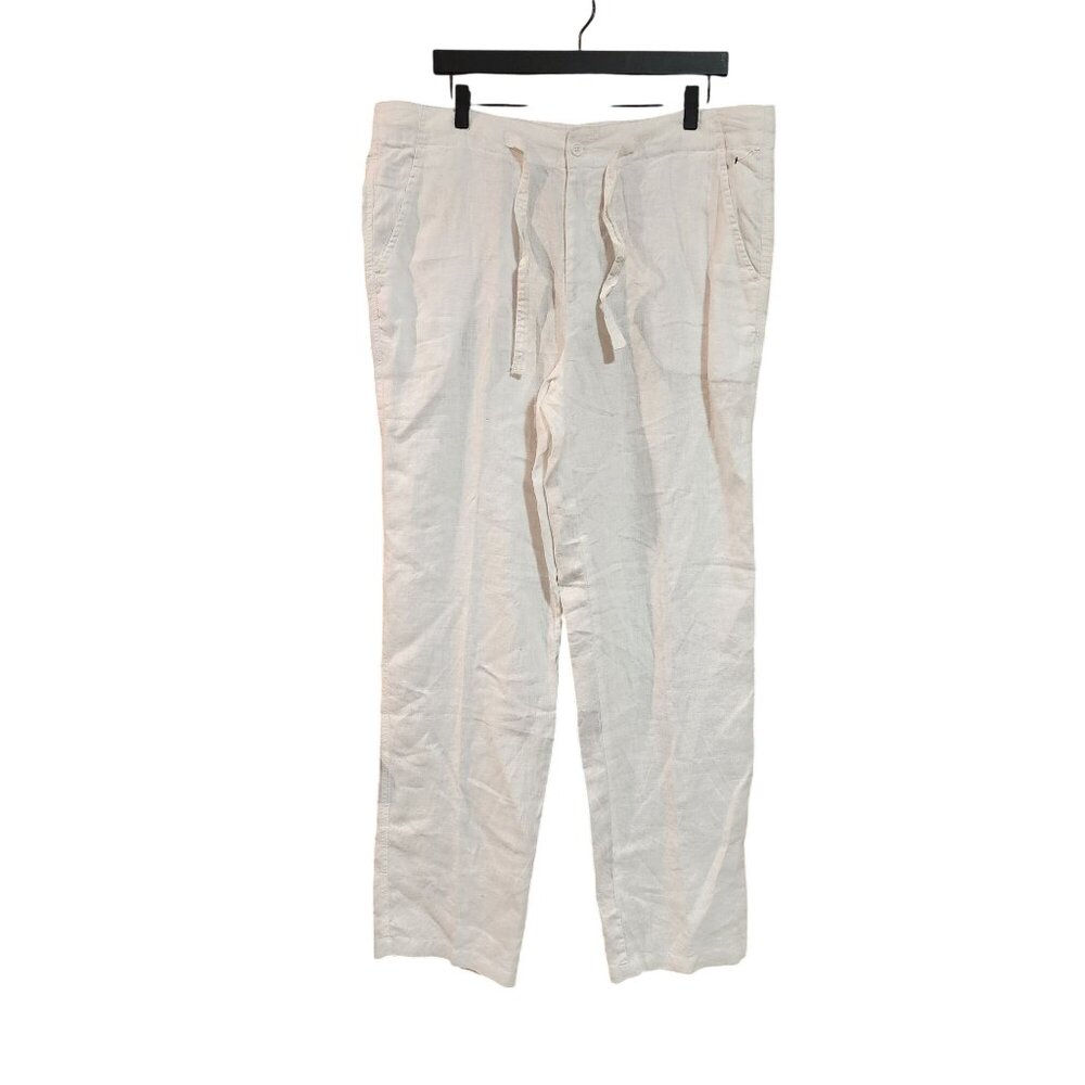 Toscano Firenze 100% Linen Pants Wheat Color Men’s Size XL